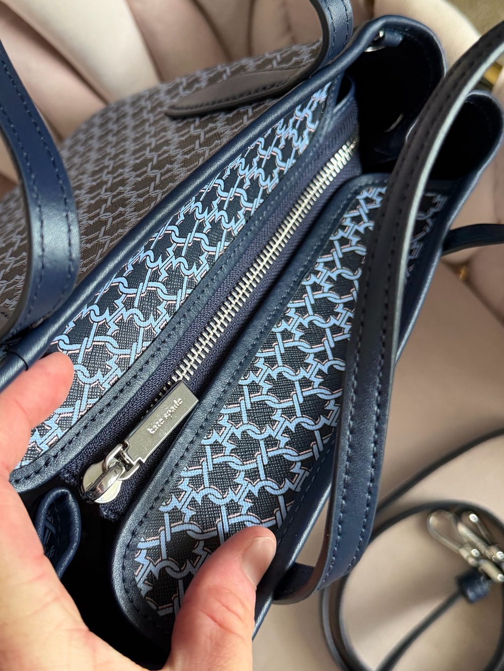 Kate Spade ♠️ New York Link Mini Tote Crossbody in Blue Multi - Picture 10 of 16